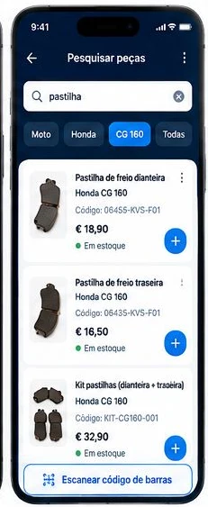 App Meu Mecânico: consulta de peças por modelo